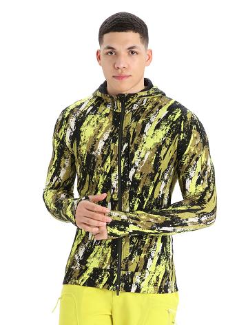 Pánské Mikiny S Kapucí Icebreaker Merino Quantum III Long Sleeve Zip Sedimentary Černé | CZ 1703EBCX